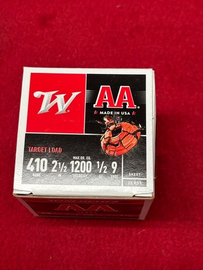 Winchester AA .410 Gauge Lead 2.5 inch 1/2 oz #9 Shot Shells.....250 rounds - Image 2 of 6