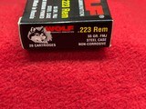 Wolf 223 Rem 55 GR Steel Case Ammo.........500 Rounds - 3 of 6