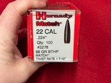 Hornady Match .22 Cal 68 GR BTHP Bullets #2278.....1,000 bullets - 2 of 4