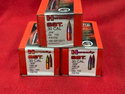 Hornady SST 30 CAL 180 GR Reloading Bullets #30702.......300 bullets