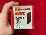 Hornady SST 270/6.8 120 GR Reloading Bullets #2716 .......500 Bullets - 2 of 4