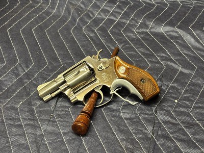 Smith Wesson Model 36 .38 Spl Nickel No Dash