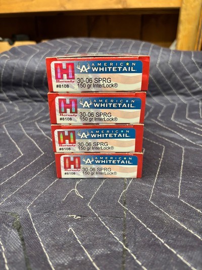 Hornady Whitetail 30-06 Springfield 150 gr Interlock Ammo 80 Rounds