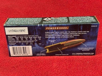 Federal Powershok 300 Blackout Jacketed Soft Point 150gr Ammo.....200 Rounds - Image 3 of 8