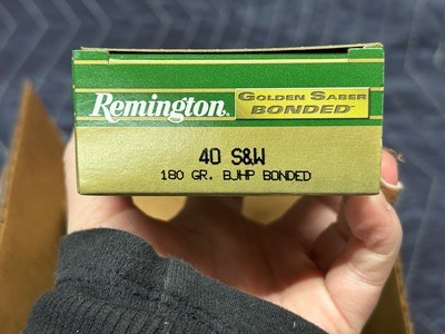Remington Golden Saber 40 SW 180 Gr BJHP Bonded Ammo..... 500 rounds - Image 3 of 8