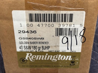 Remington Golden Saber 40 SW 180 Gr BJHP Bonded Ammo..... 500 rounds - Image 2 of 8