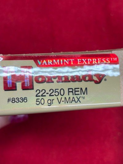 Hornady V-MAX 22-250 Rem 40 Gr, 50 Gr, & 55 Gr Ammo........ 240 Rounds - Image 6 of 11