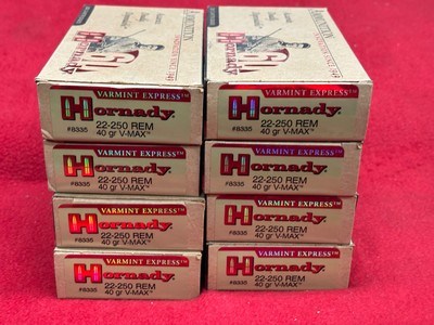 Hornady V-MAX 22-250 Rem 40 Gr, 50 Gr, & 55 Gr Ammo........ 240 Rounds - Image 2 of 11
