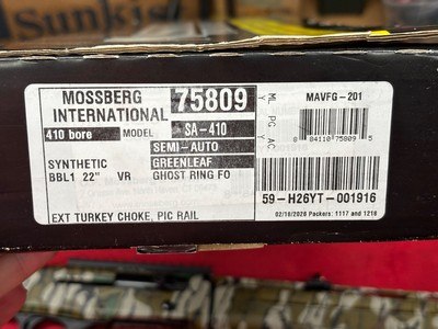 NEW Mossberg .410 Gauge Semi Auto Shotgun 22