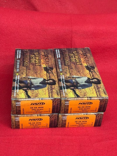HSM 38-55 240 gr. Round Nose Flat Point Ammo......1325 FPS..........80 Rounds - Image 1 of 6