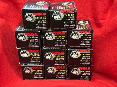 Wolf 7.62x39 122 Gr HP & 124 Gr HP Ammo.......520 Rounds - Image 2 of 13