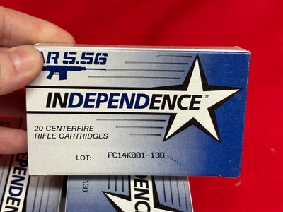 Independence 5.56x45mm 55 Grain FMJ Ammo.....280 Rounds - Image 2 of 4