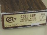 SALEPENDING....................................................................COLT GOLD CUP NATIONAL MATCH SERIES 70 .45 ACP PISTOL IN BOX (INV#9150) - 2 of 9