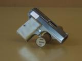 BROWNING BELGIAN NICKEL LIGHTWEIGHT BABY .25ACP PISTOL IN POUCH (INVENTORY#9770) - 2 of 4