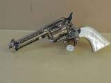 COLT FACTORY ENGRAVED CUTAWAY SINGLE ACTION ARMY .45LC REVOLVER IN BOX (INVENTORY#9855) - 6 of 8