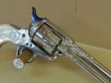 COLT FACTORY ENGRAVED CUTAWAY SINGLE ACTION ARMY .45LC REVOLVER IN BOX (INVENTORY#9855) - 3 of 8