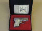 BROWNING BELGIAN NICKEL LIGHTWEIGHT BABY .25ACP PISTOL IN BOX (INVENTORY#9777) - 1 of 5