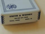 SALE PENDING------------------------------------------------------------------SMITH & WESSON NICKEL MODEL 34 .22LR REVOLVER IN BOX (INVENTORY#9815) - 6 of 6