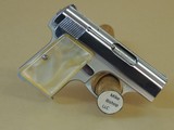 SALE PENDING----------------------------------------------BROWNING NICKEL LIGHTWEIGHT BABY .25 ACP PISTOL IN BOX & POUCH (INVENTORY#10137) - 2 of 6