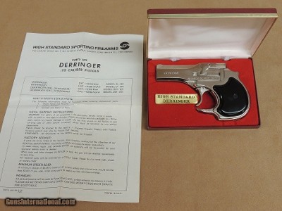 High Standard Nickel .22 Magnum Derringer in Box (Inventory#11087)