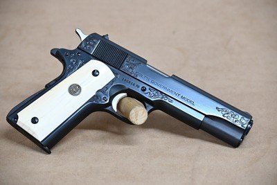 Colt Factory Engraved Series 70 .45 acp Pistol in the Case (mbllc#11210) - Image 2 of 9