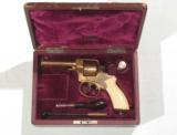Webley RARE FACTORY ENGRAVED & GOLD PLATED WEBLEY RIC CASED REVOLVER
- 1 of 6