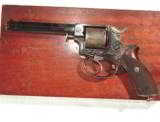 BRITISH TRANTER PATENT DOUBLE ACTION REVOLVER BY "ISAAC HOLLIS, BRIMINGHAM"
.44 caliber
- 3 of 6