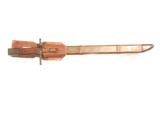 WWII JAPANESE BAYONET W/ BAMBOO SCABBARD & FROG - 1 of 6