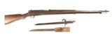 JAPANESE TYPE 38 ARISAKA SERVICE RIFLE WITH BAYONET AND SCABBARD. - 1 of 9