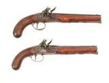 PAIR OF DURRS EGG FLINTLOCK DUELING OR OFFICERS PISTOLS - 1 of 16