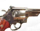 S&W MODEL 57 REVOLVER .41 MAGNUM CALIBER W/ NICKEL FINISH AND FACTORY BOX - 5 of 12