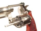 SMITH & WESSON MODEL 25-5 REVOLVER FINISHED IN NICKEL & CHAMBERED FOR .45 COLT CALIBER - 6 of 7
