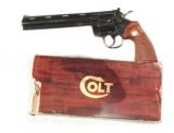 COLT PYTHON "TARGET" IN .38 SPECIAL CALIBER WITH IT'S ORIGINAL FACTORY BOX - 1 of 11