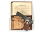 COLT MODEL 1908 HAMMERLESS AUTOMATIC IN .380 CALIBER WITH IT'S ORIGINAL FACTORY BOX - 1 of 12