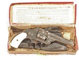 SMITH & WESSON .38 'NEW DEPARTURE"SAFETY HAMMERLESS REVOLVER IN IT'S FACTORY BOX