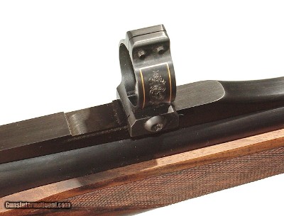 LUXUS ARMS MODEL 11SINGLE SHOT SPORTING RIFLEENGRAVED WITH GOLD BANDING IN .243 WIN. CALIBER - Image 7 of 13