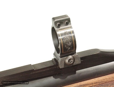 LUXUS ARMS MODEL 11SINGLE SHOT SPORTING RIFLEENGRAVED WITH GOLD BANDING IN .243 WIN. CALIBER - Image 8 of 13