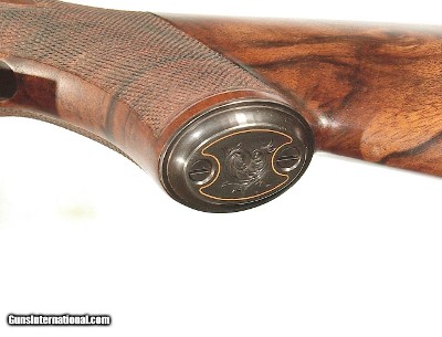 LUXUS ARMS MODEL 11SINGLE SHOT SPORTING RIFLEENGRAVED WITH GOLD BANDING IN .243 WIN. CALIBER - Image 11 of 13