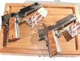 KIMBER 25th ANNIVERSARY 1911 PISTOL SET( GOLD MATCH & CUSTOM) .45 a.c.p.
IN THEIR WOODEN PRESENTATION BOX - 3 of 13