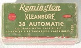 REMINGTON "KLEENBORE" .38 AUTOMATIC , 130 GRAIN BULLET - 1 of 1