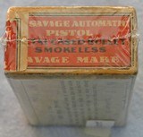 SCARCEBOX OF 50 SAVAGE ARMS CO. .32 AUTOMATIC PISTOL CARTRIDGES DATED 1923 - 3 of 4