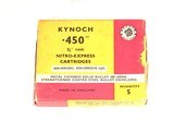 BOX OF KYNOCH .450- 3 1/4" NITRO-EXPRESS CARTRIDGES{SEALED}