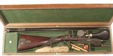 BRITISH PERCUSSION SPORTING RIFLEIN IT'S ORIGINAL BOX BY "J. ASTON" - 1 of 15