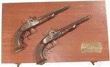 BEAUTIFUL CASED PAIR OF LEPAGE STYLE PERCUSSION TARGET OR DUELLING PISTOLS BY PEDERSOLI - 2 of 8
