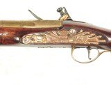 EARLY BRITISH BRASS BARRELED FLINTLOCK OFFICERS PISTOL BY 