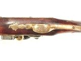 EARLY BRITISH BRASS BARRELED FLINTLOCK OFFICERS PISTOL BY 