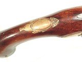 EARLY BRITISH BRASS BARRELED FLINTLOCK OFFICERS PISTOL BY 