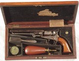 COLT MODEL 1849 POCKET REVOLVER SOLD BY THE LONDON AGENCY IN IT'S ORIGINAL FACTORY BOX WITH ACCESSORIES