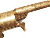 CASED EXHIBITION ENGRAVED AND GOLD PLATED MOORES FRONT LOADING TEAT FIRE REVOLVER - 5 of 8