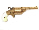 CASED EXHIBITION ENGRAVED AND GOLD PLATED MOORES FRONT LOADING TEAT FIRE REVOLVER - 3 of 8